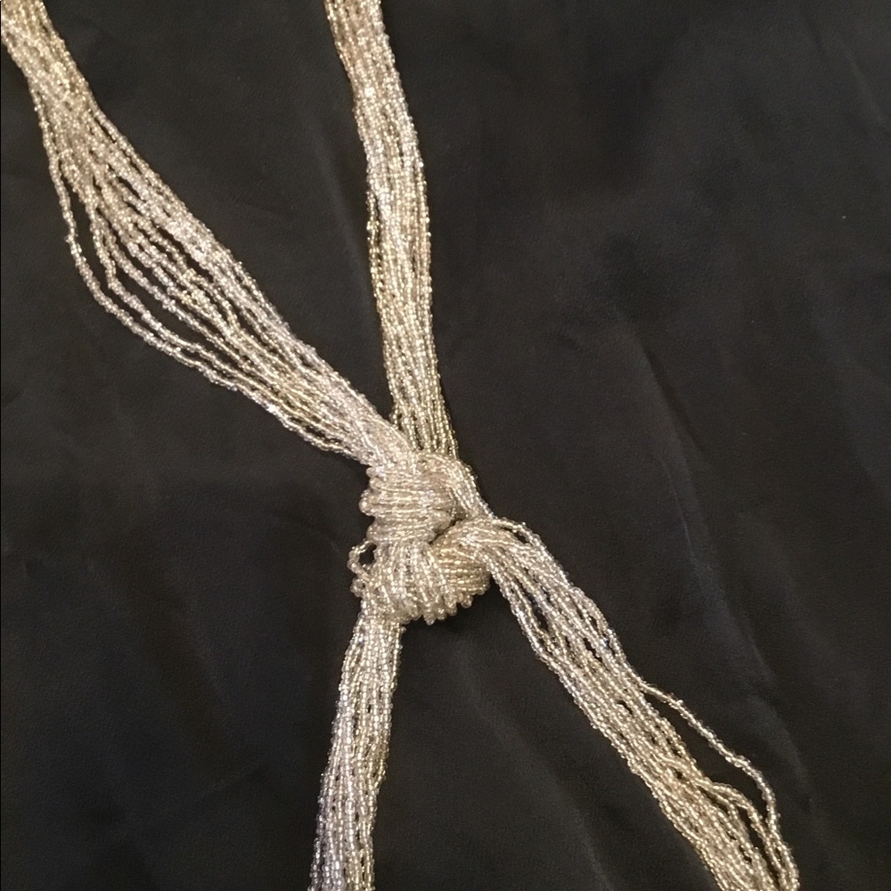 Crystal seed bead scarf